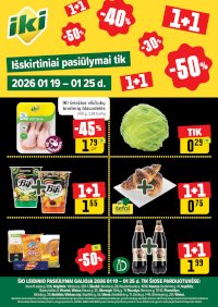 Specialūs pasiūlymai IKI parduotuvės klientams (2026-01-19 - 2026-01-25)