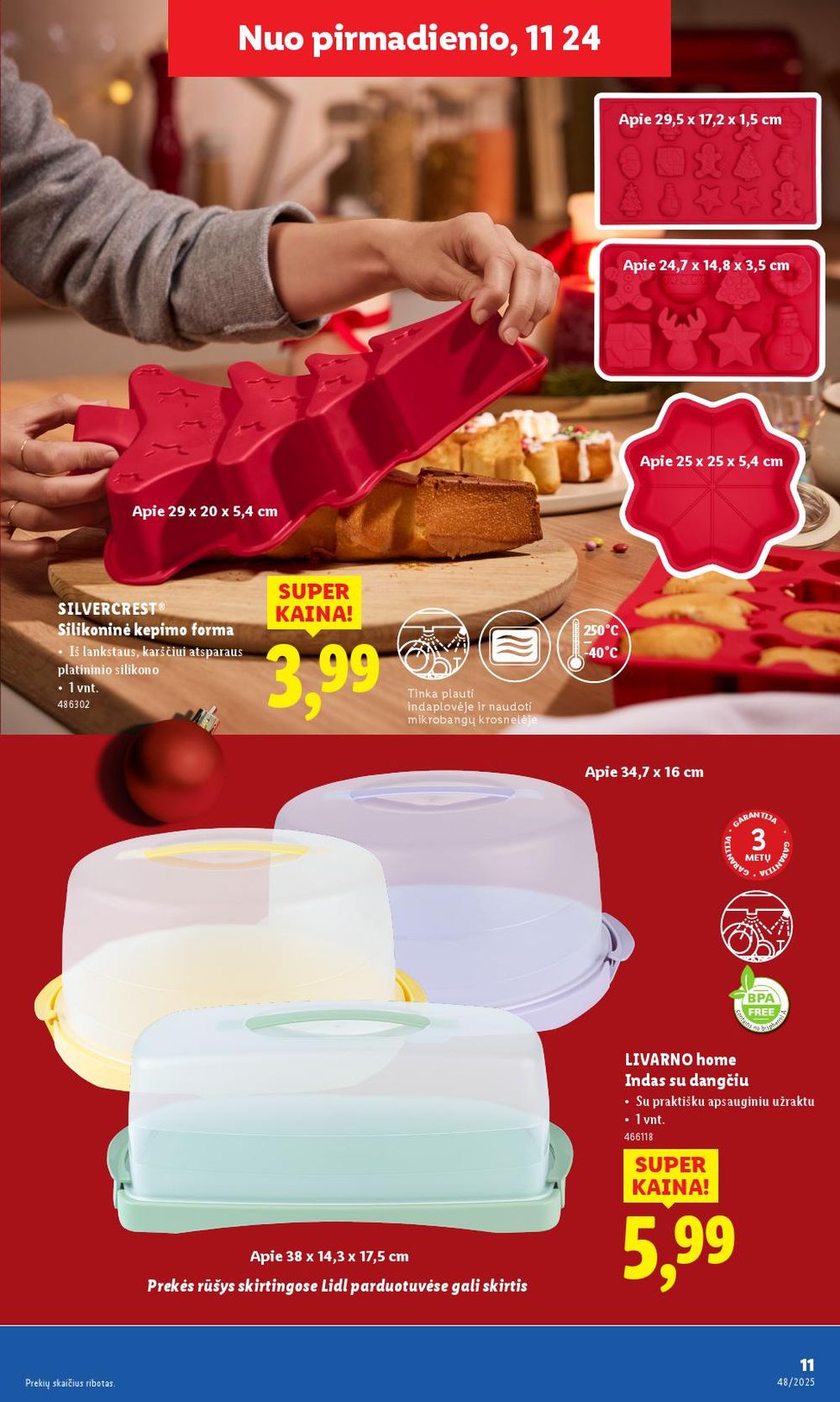 LIDL - Ne maisto prekių pasiūlymai (2025 11 24 - 2025 11 30) | 11