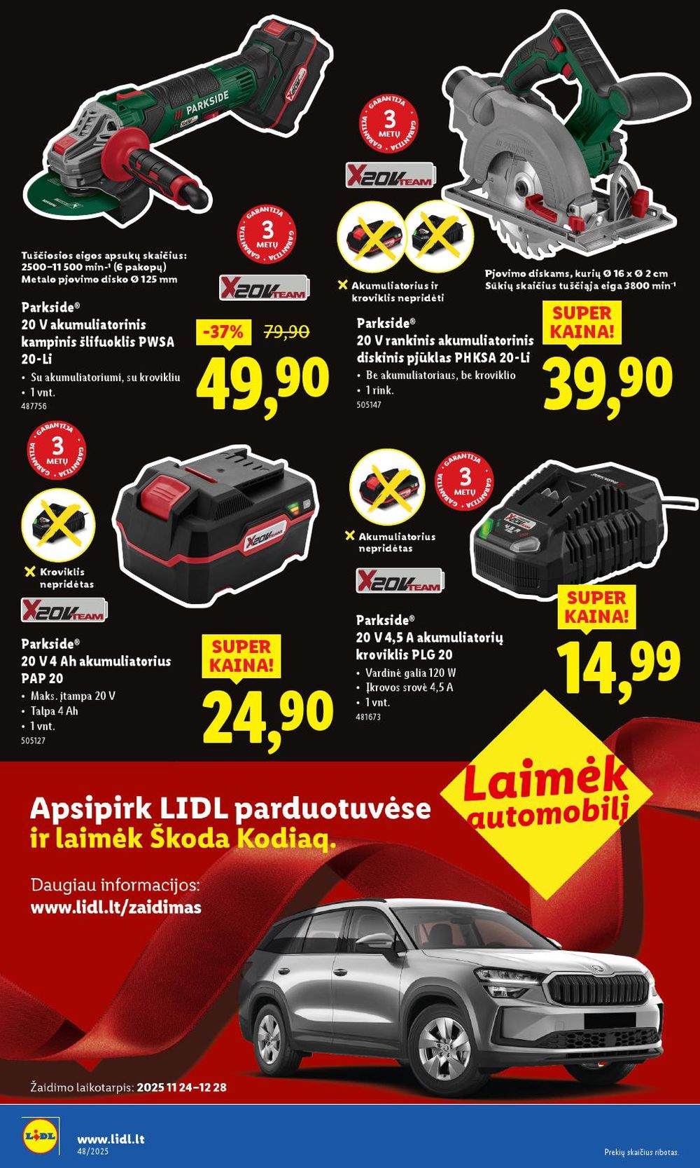 LIDL - Ne maisto prekių pasiūlymai (2025 11 24 - 2025 11 30) | 4