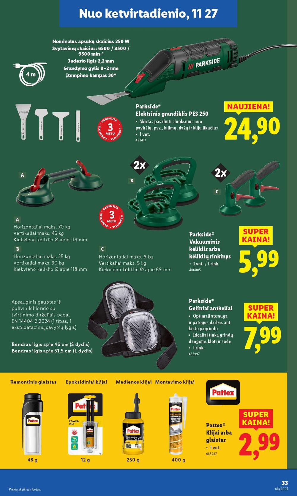 LIDL - Ne maisto prekių pasiūlymai (2025 11 24 - 2025 11 30) | 33