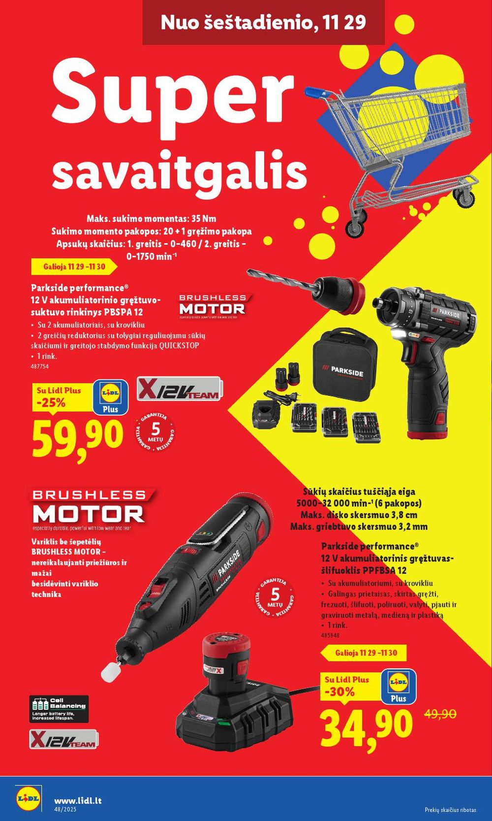 LIDL - Ne maisto prekių pasiūlymai (2025 11 24 - 2025 11 30) | 34