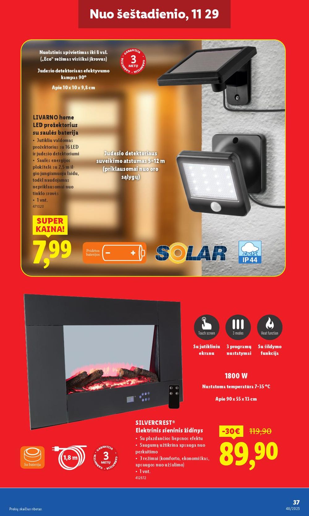 LIDL - Ne maisto prekių pasiūlymai (2025 11 24 - 2025 11 30) | 37