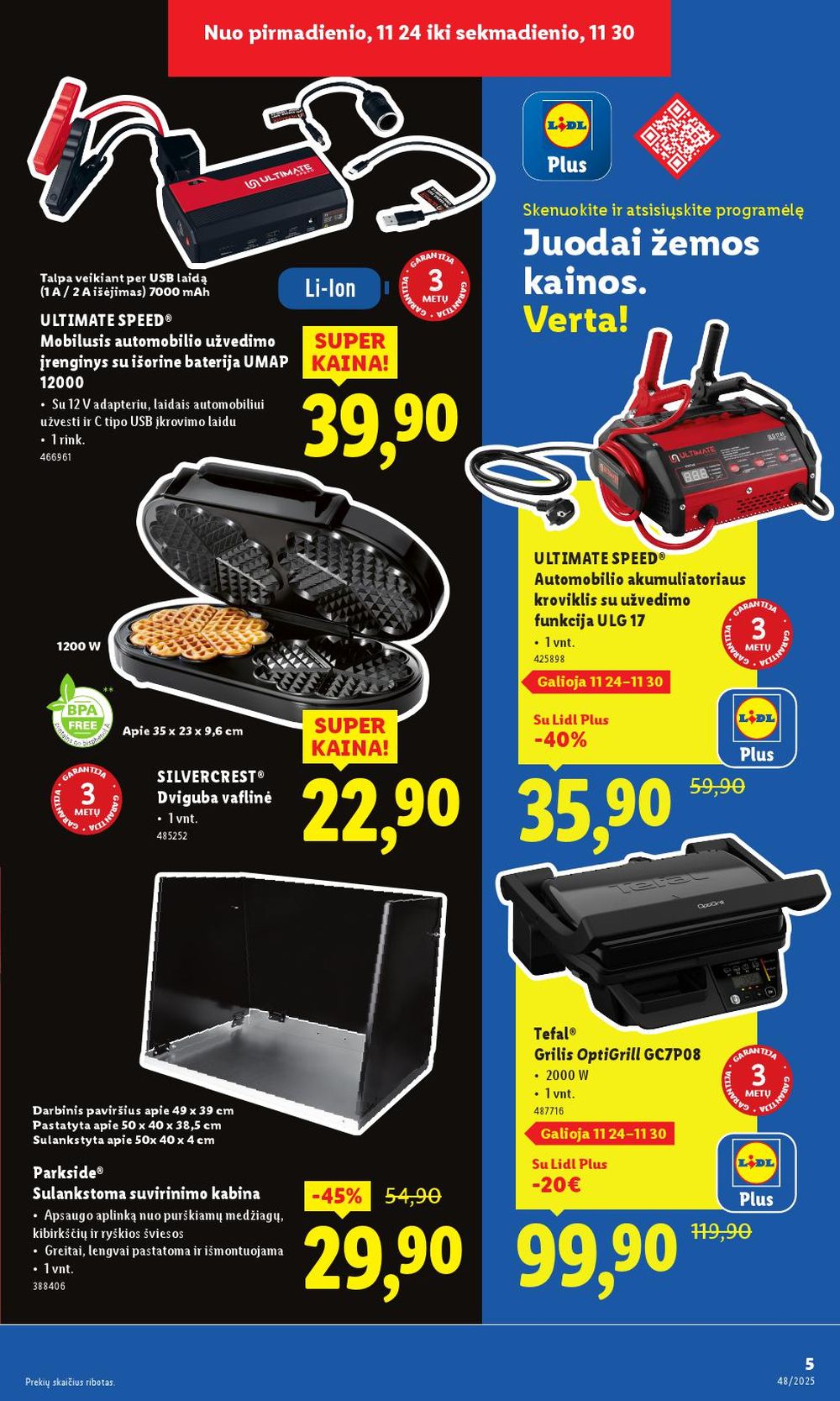 LIDL - Ne maisto prekių pasiūlymai (2025 11 24 - 2025 11 30) | 5