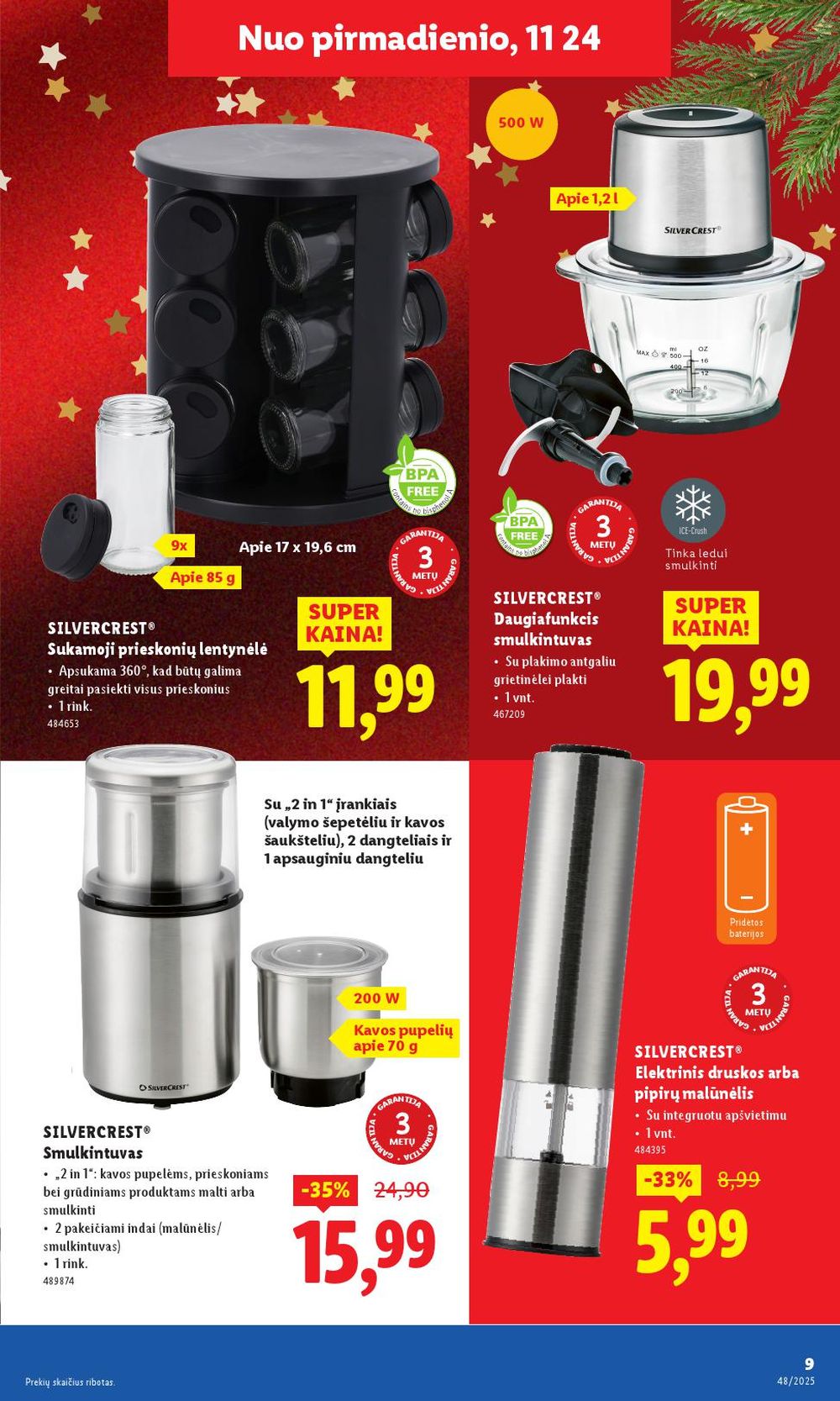 LIDL - Ne maisto prekių pasiūlymai (2025 11 24 - 2025 11 30) | 9