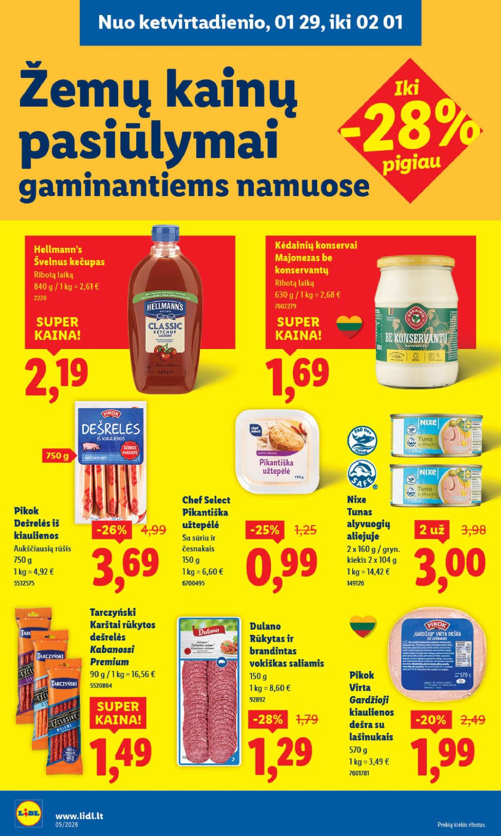 LIDL - Maisto prekių pasiūlymai (2026 01 26 - 2026 02 01) | 20
