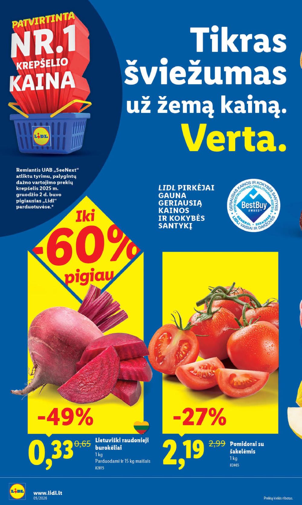 LIDL - Maisto prekių pasiūlymai (2026 01 26 - 2026 02 01) | 26