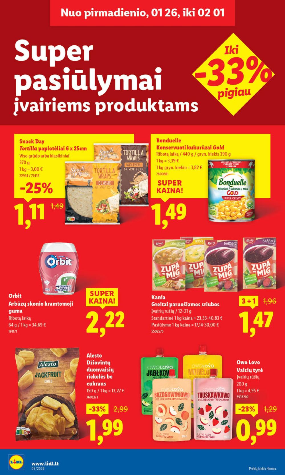 LIDL - Maisto prekių pasiūlymai (2026 01 26 - 2026 02 01) | 10