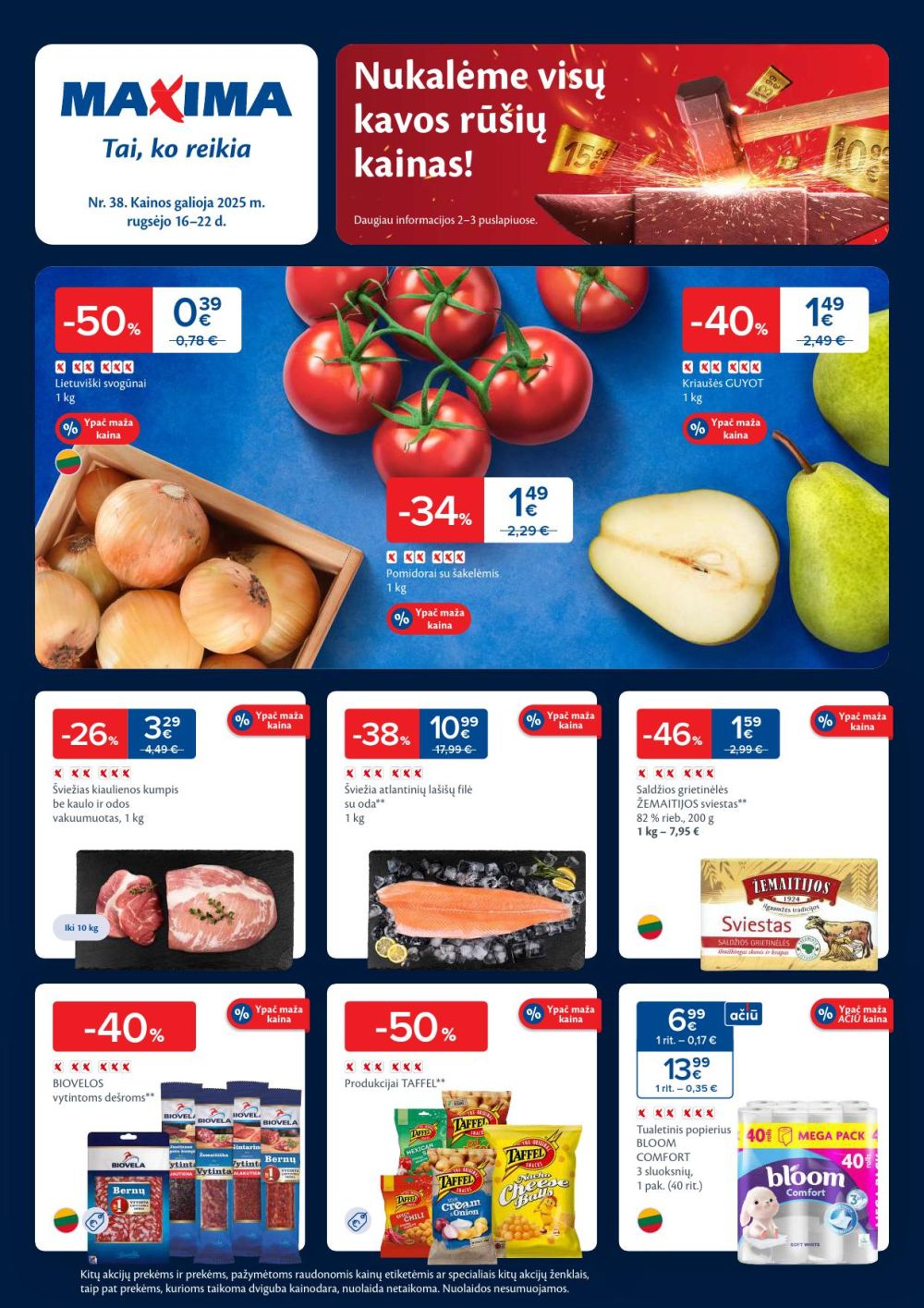 MAXIMA - Kaininis leidinys Nr.38 (2025 09 16 - 2025 09 22) | 1