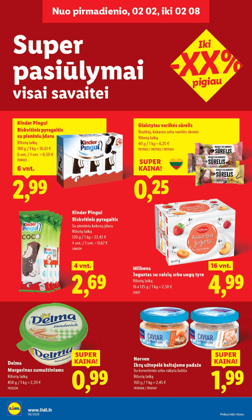 LIDL - Maisto prekių pasiūlymai (2026 02 02 - 2026 02 08) | 14