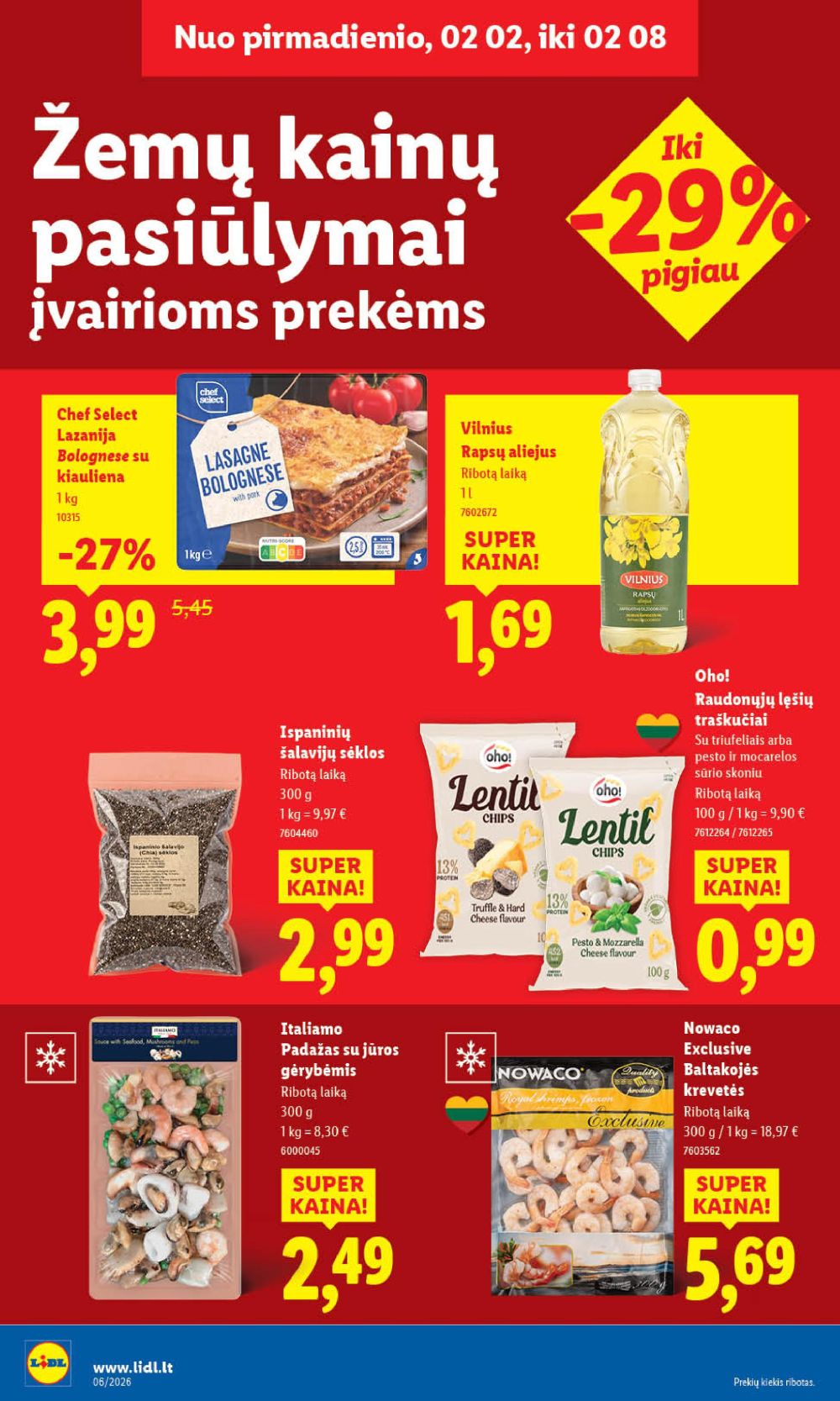 LIDL - Maisto prekių pasiūlymai (2026 02 02 - 2026 02 08) | 16