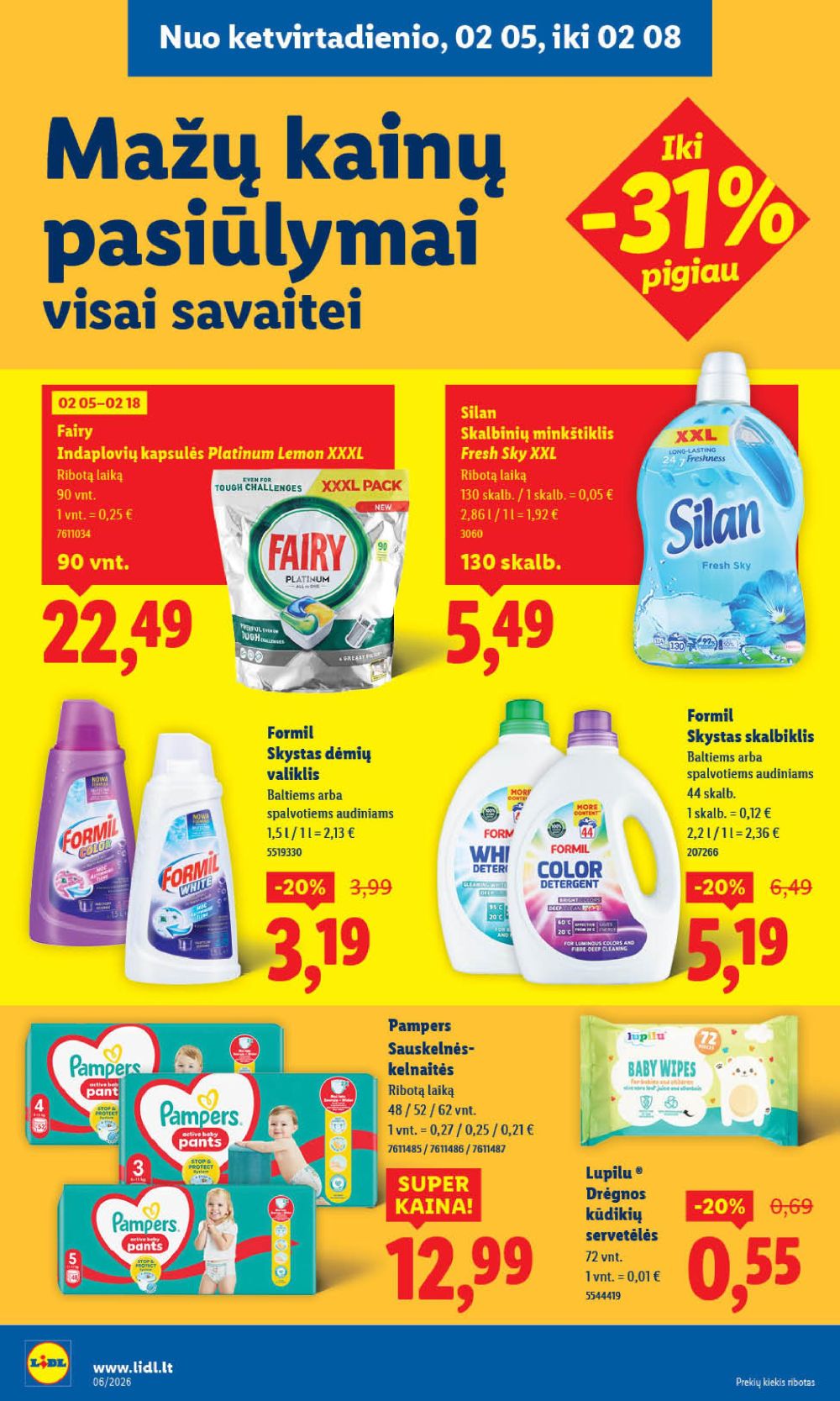LIDL - Maisto prekių pasiūlymai (2026 02 02 - 2026 02 08) | 28