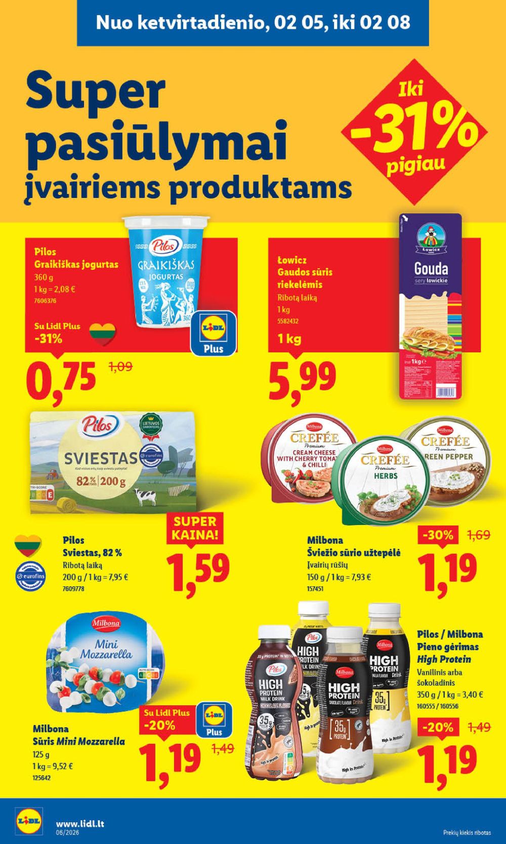 LIDL - Maisto prekių pasiūlymai (2026 02 02 - 2026 02 08) | 30