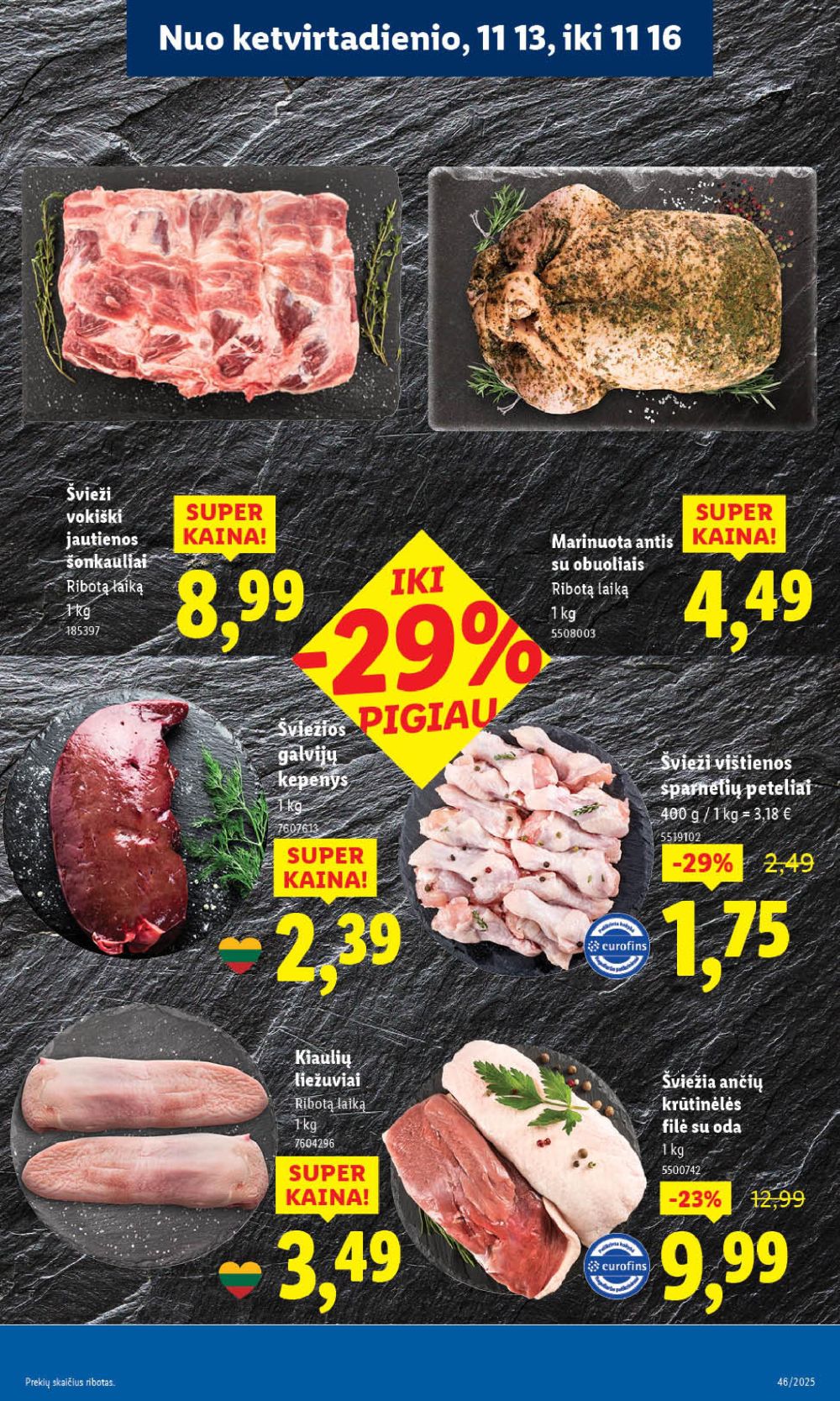 LIDL - Maisto prekių pasiūlymai (2025 11 13 - 2025 11 16) | 11