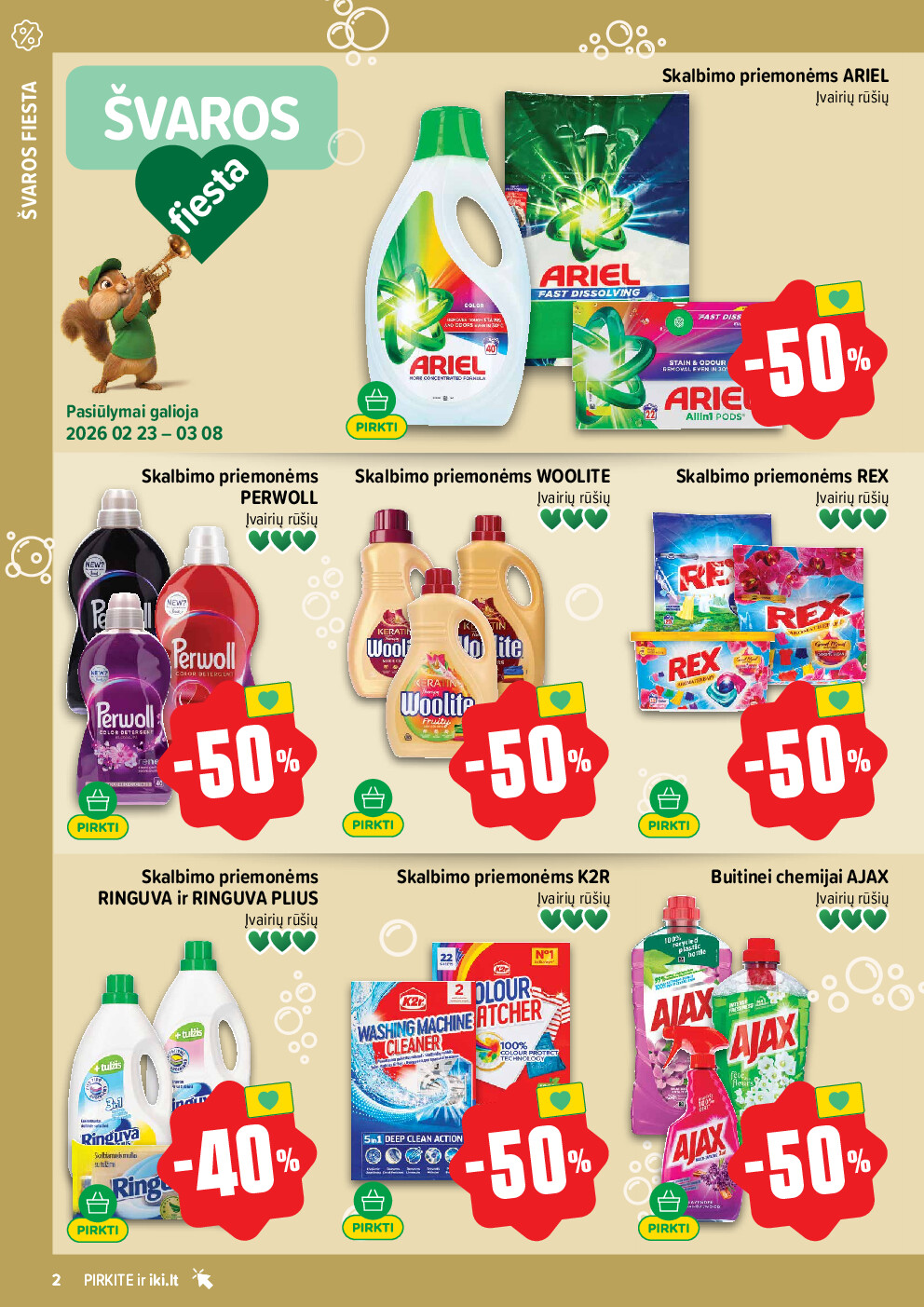 Švaros fiesta (2026-03-02 - 2026-03-08) | 2