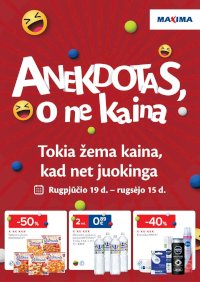 MAXIMA - Anekdotas, o ne kaina (2025 08 19 - 2025 09 15)