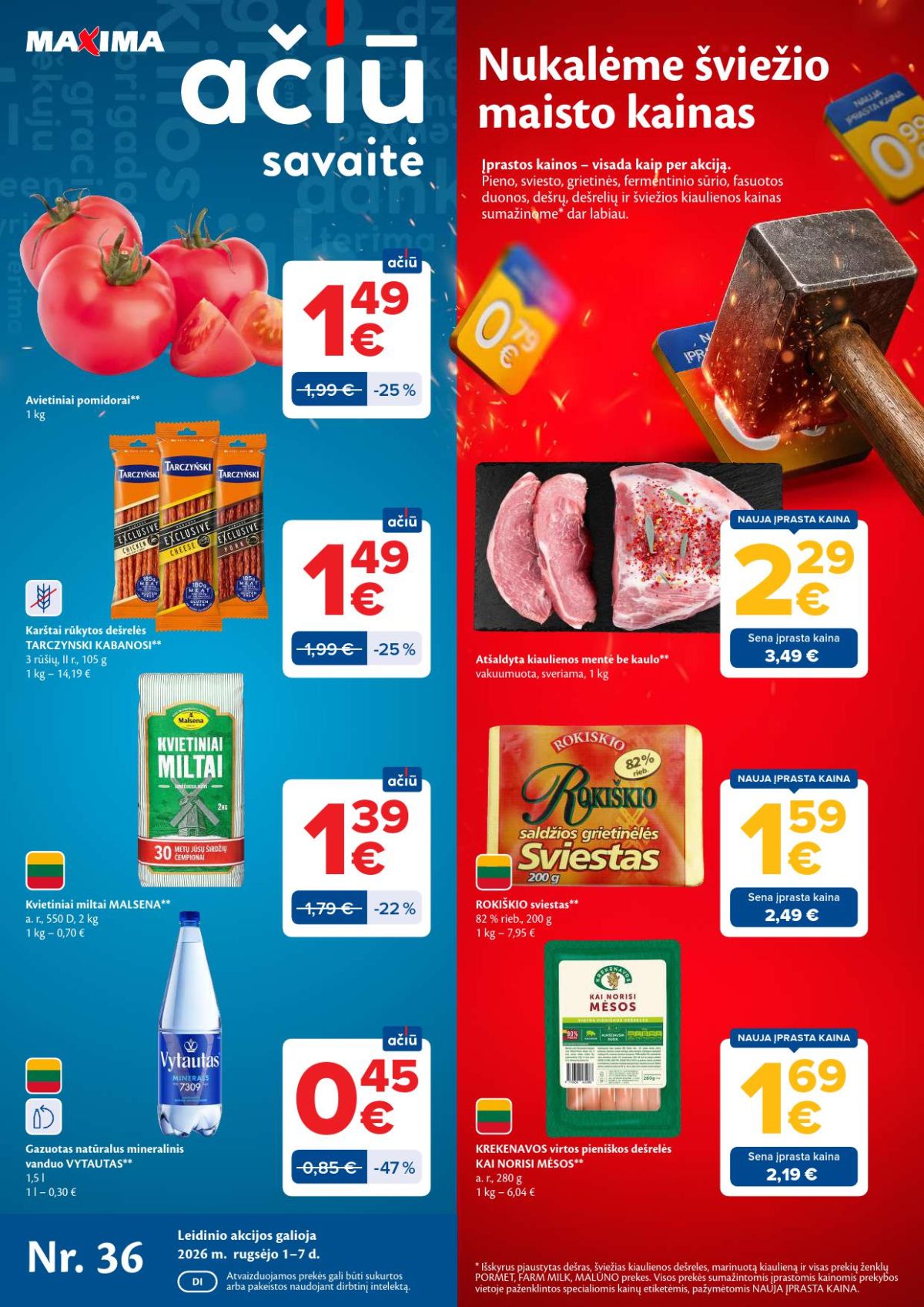 MAXIMA - Kaininis leidinys Nr.36 (2026 09 01 - 2026 09 07) | 1