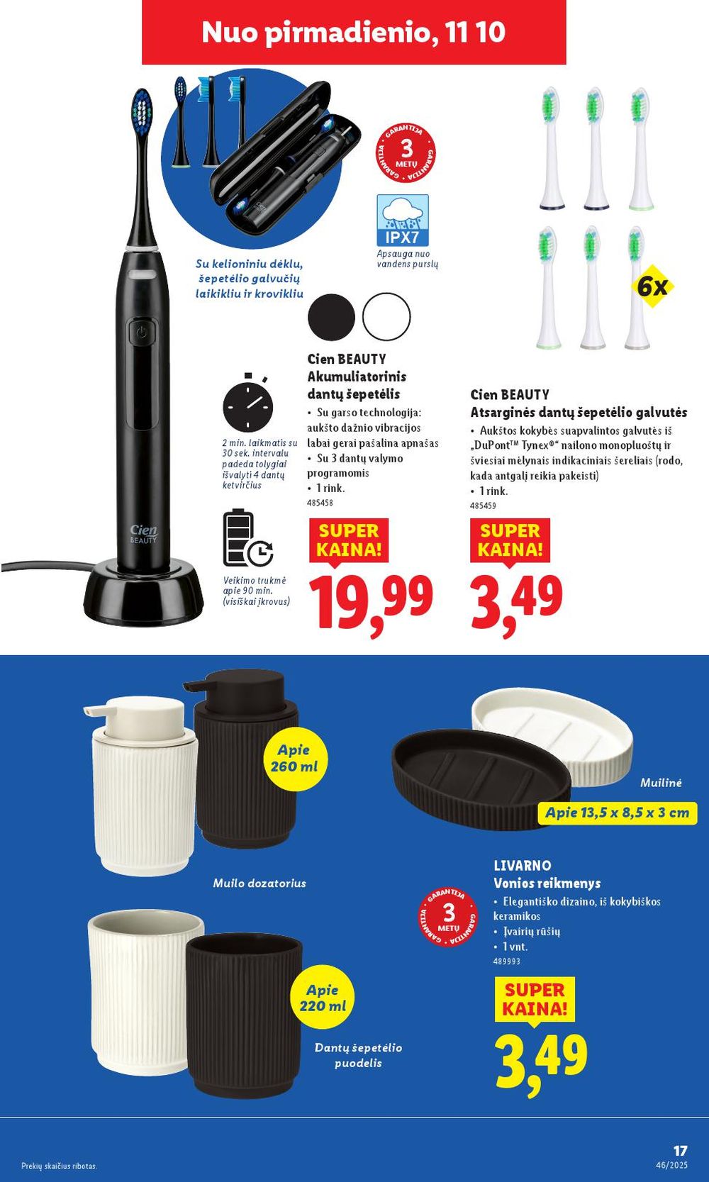 LIDL - Ne maisto prekių pasiūlymai (2025 11 10 - 2025 11 16) | 17