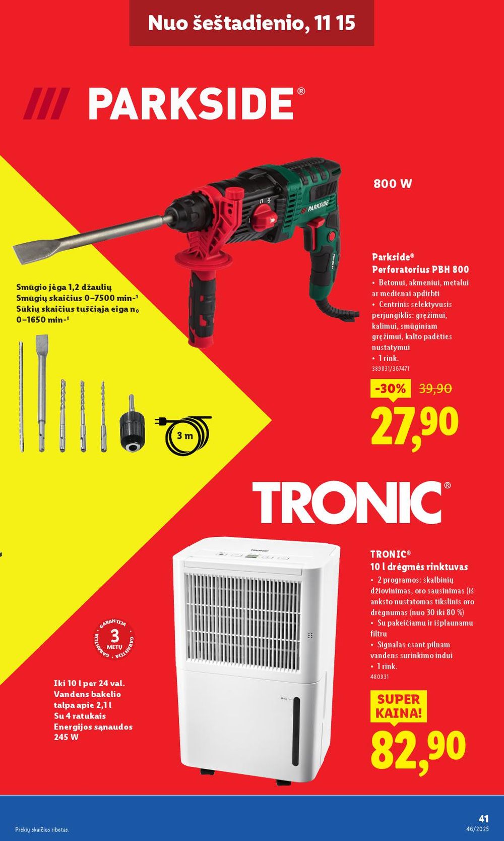 LIDL - Ne maisto prekių pasiūlymai (2025 11 10 - 2025 11 16) | 41