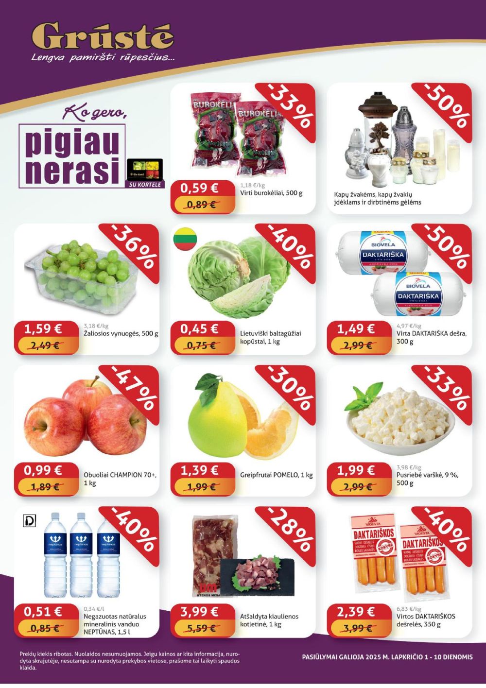 GRŪSTĖ - Ko gero pigiau nerasi (2025 11 01 - 2025 11 10) | 1