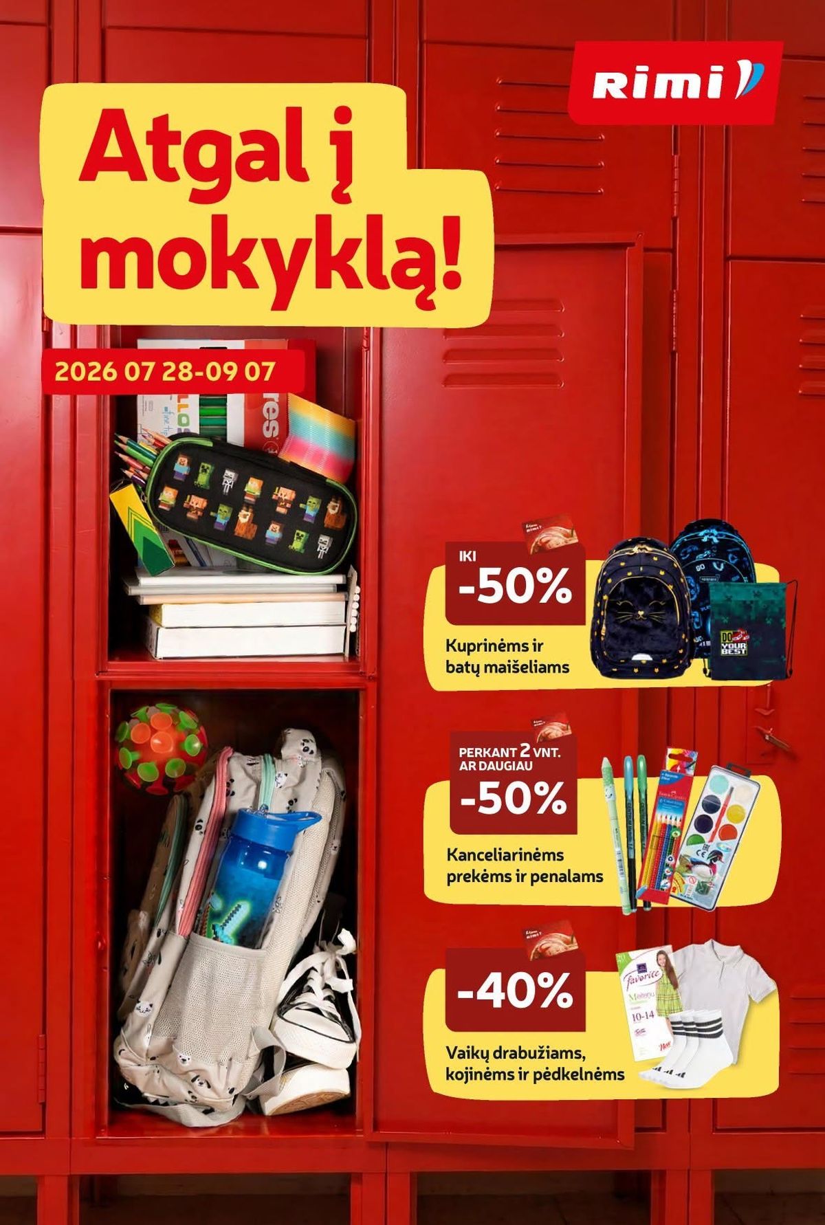 RIMI - Atgal į mokyklą (2026 07 28 - 2026 09 07) | 1