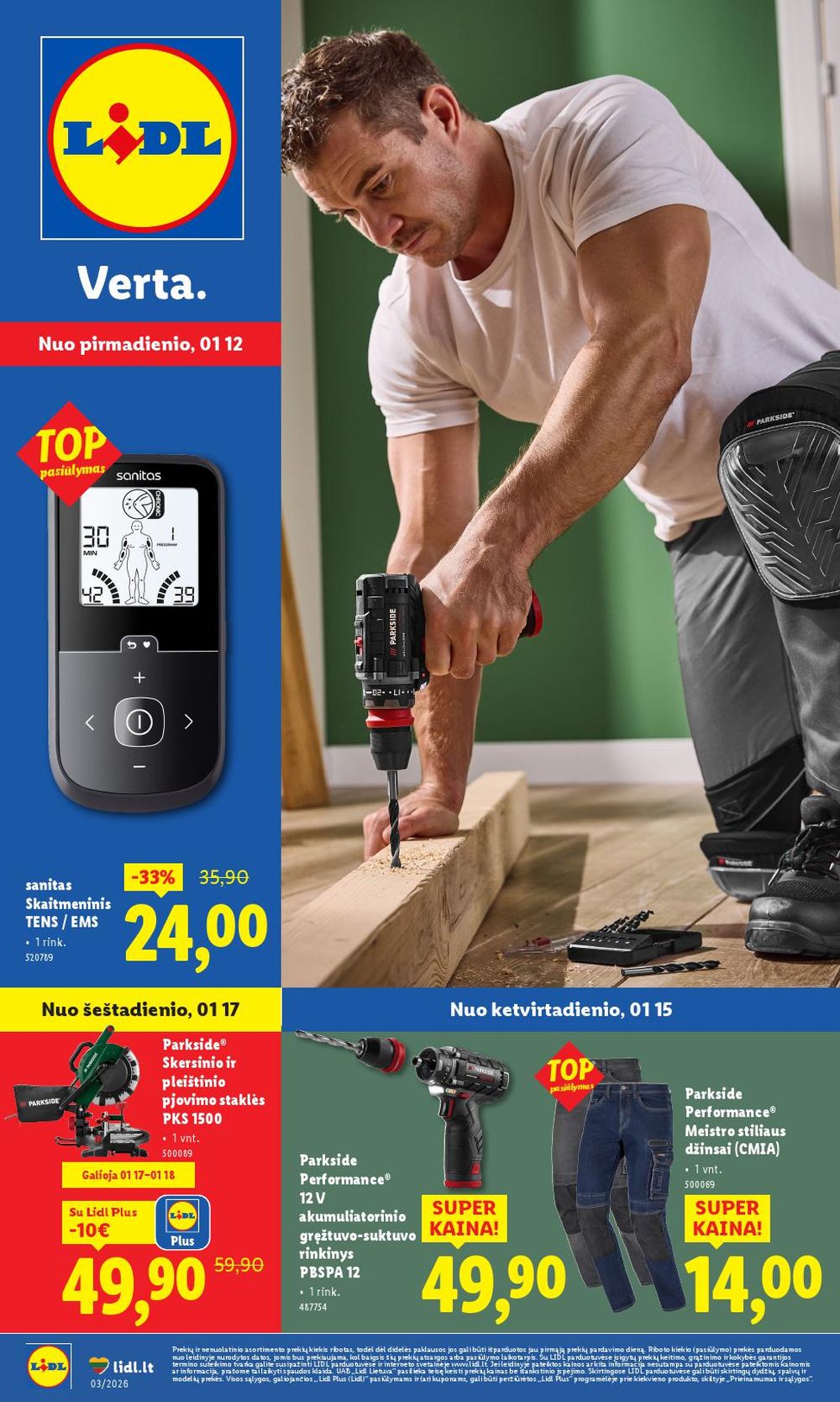 LIDL - Ne maisto prekių pasiūlymai (2026 01 12 - 2026 01 18) | 1