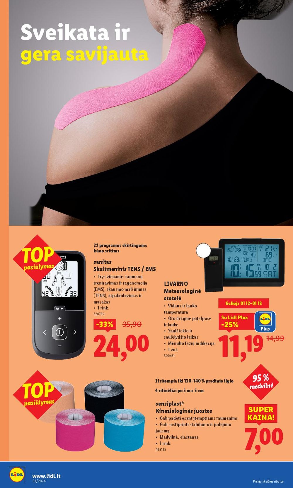 LIDL - Ne maisto prekių pasiūlymai (2026 01 12 - 2026 01 18) | 2