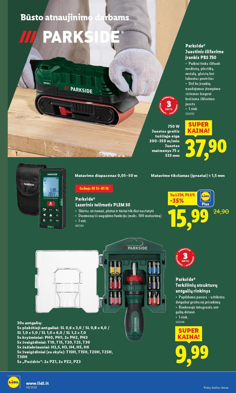 LIDL - Ne maisto prekių pasiūlymai (2026 01 12 - 2026 01 18) | 14