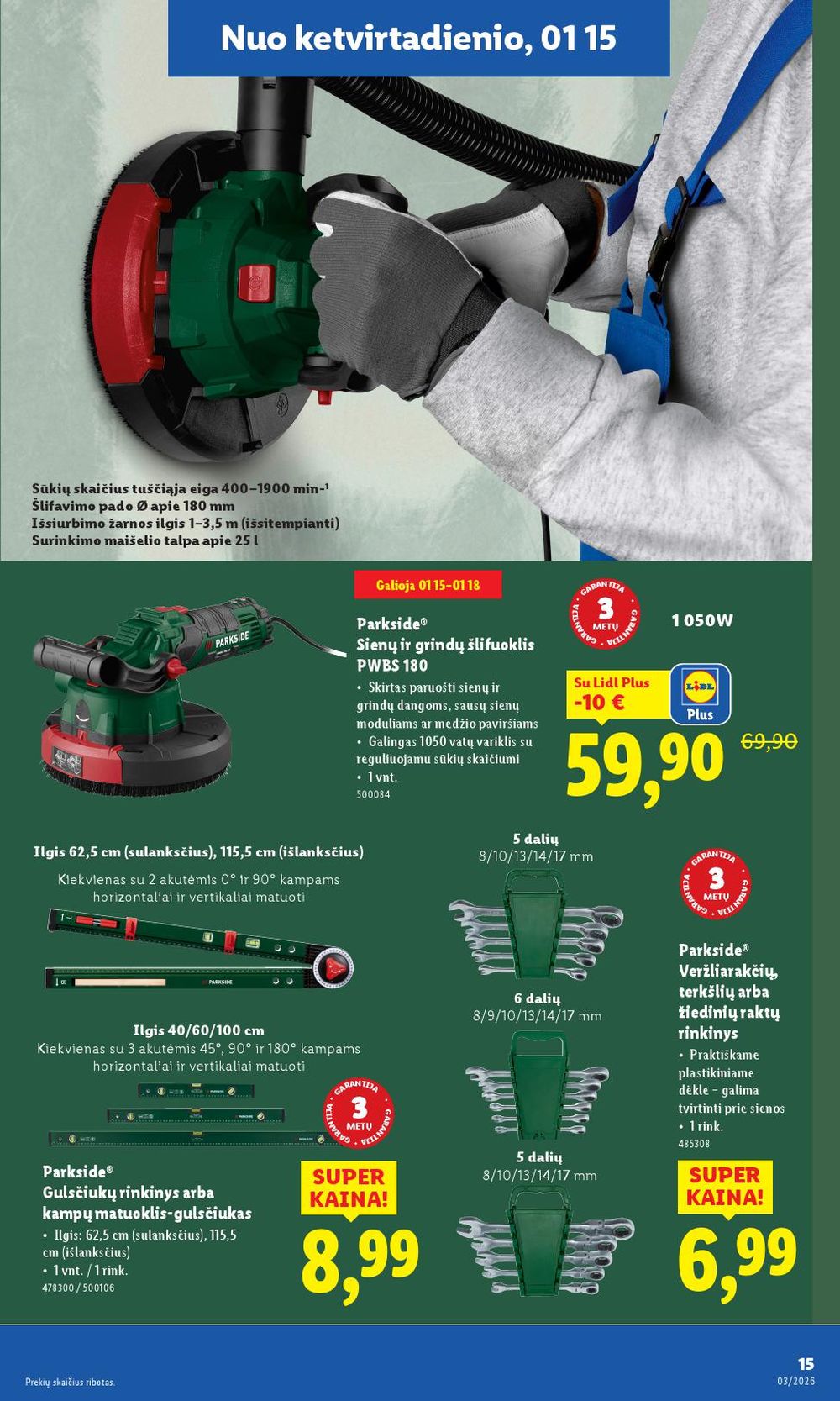 LIDL - Ne maisto prekių pasiūlymai (2026 01 12 - 2026 01 18) | 15