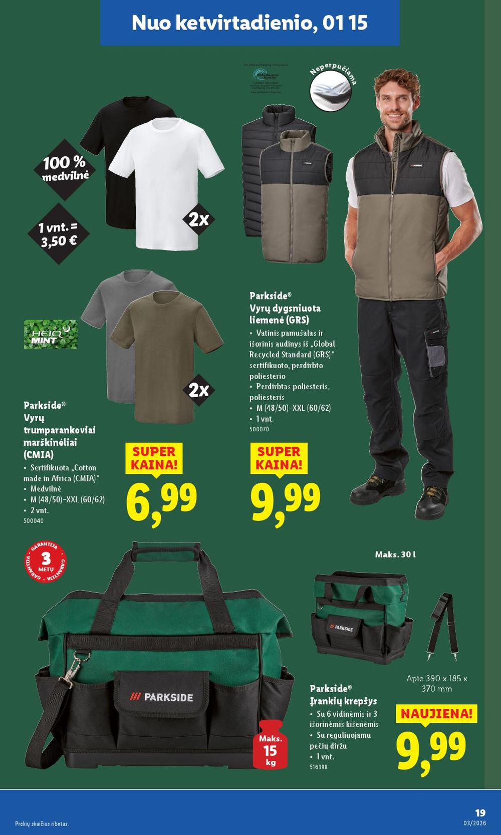 LIDL - Ne maisto prekių pasiūlymai (2026 01 12 - 2026 01 18) | 19