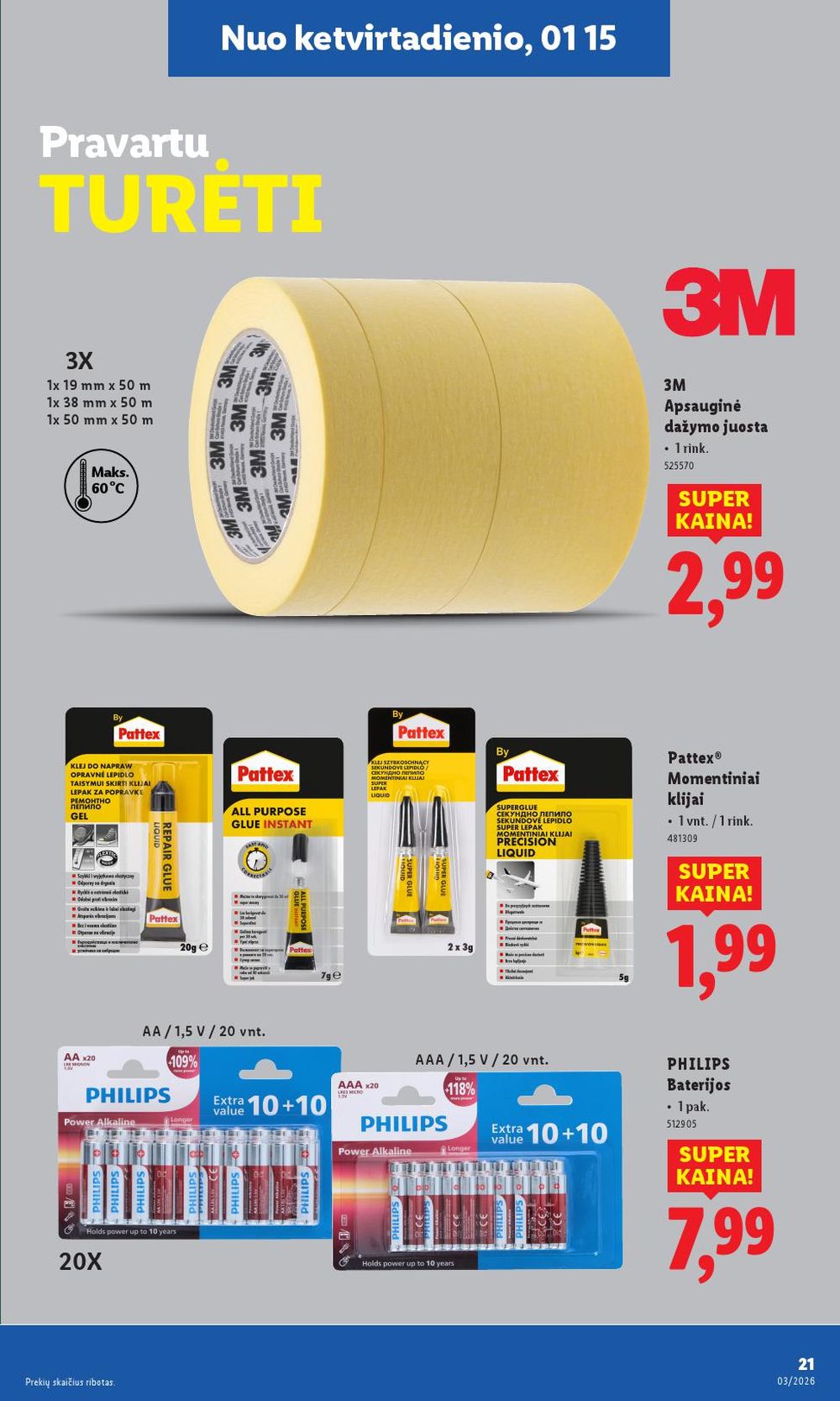 LIDL - Ne maisto prekių pasiūlymai (2026 01 12 - 2026 01 18) | 21