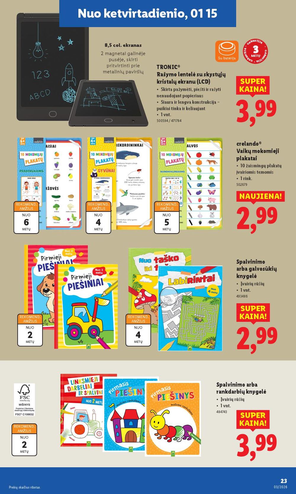 LIDL - Ne maisto prekių pasiūlymai (2026 01 12 - 2026 01 18) | 23