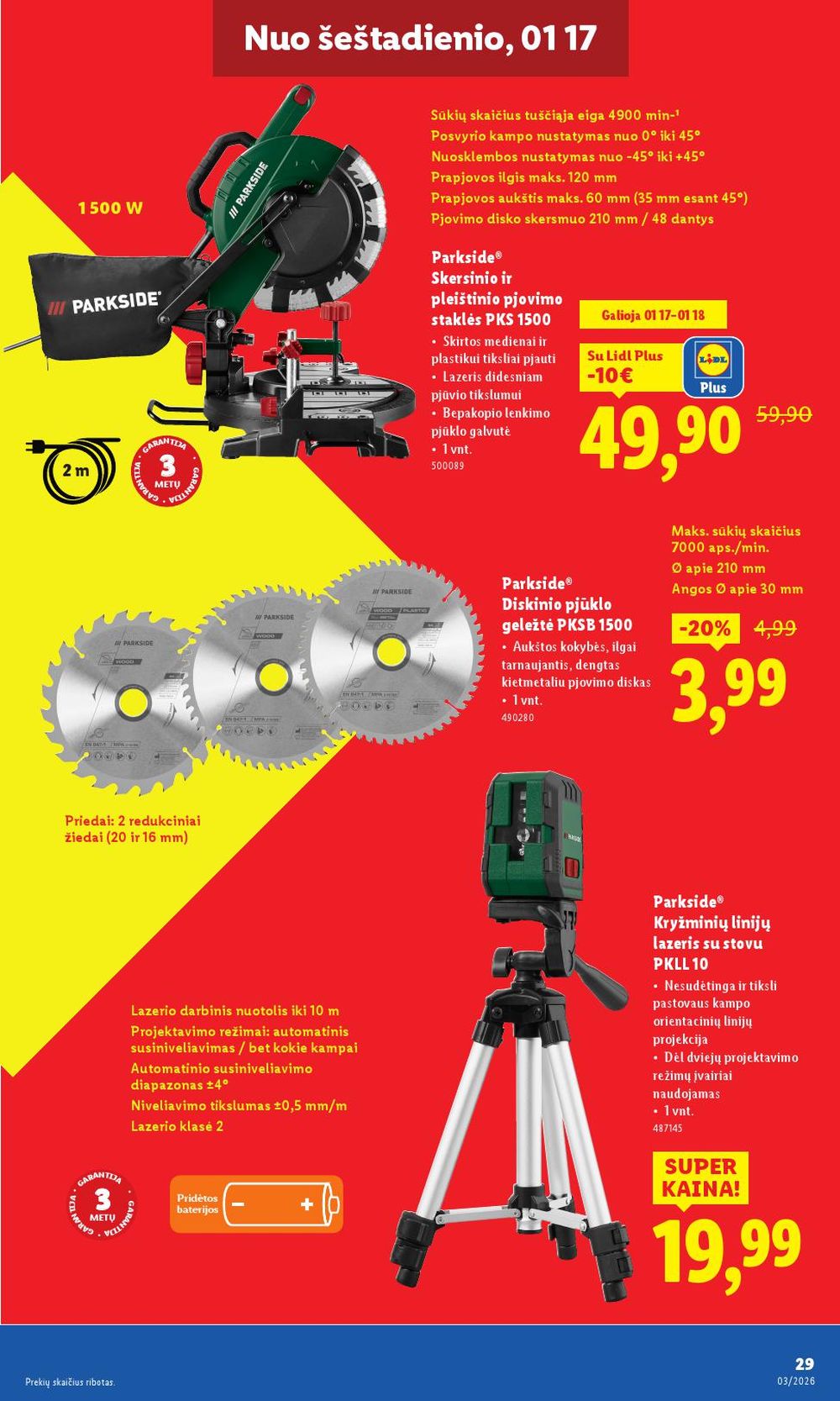 LIDL - Ne maisto prekių pasiūlymai (2026 01 12 - 2026 01 18) | 29