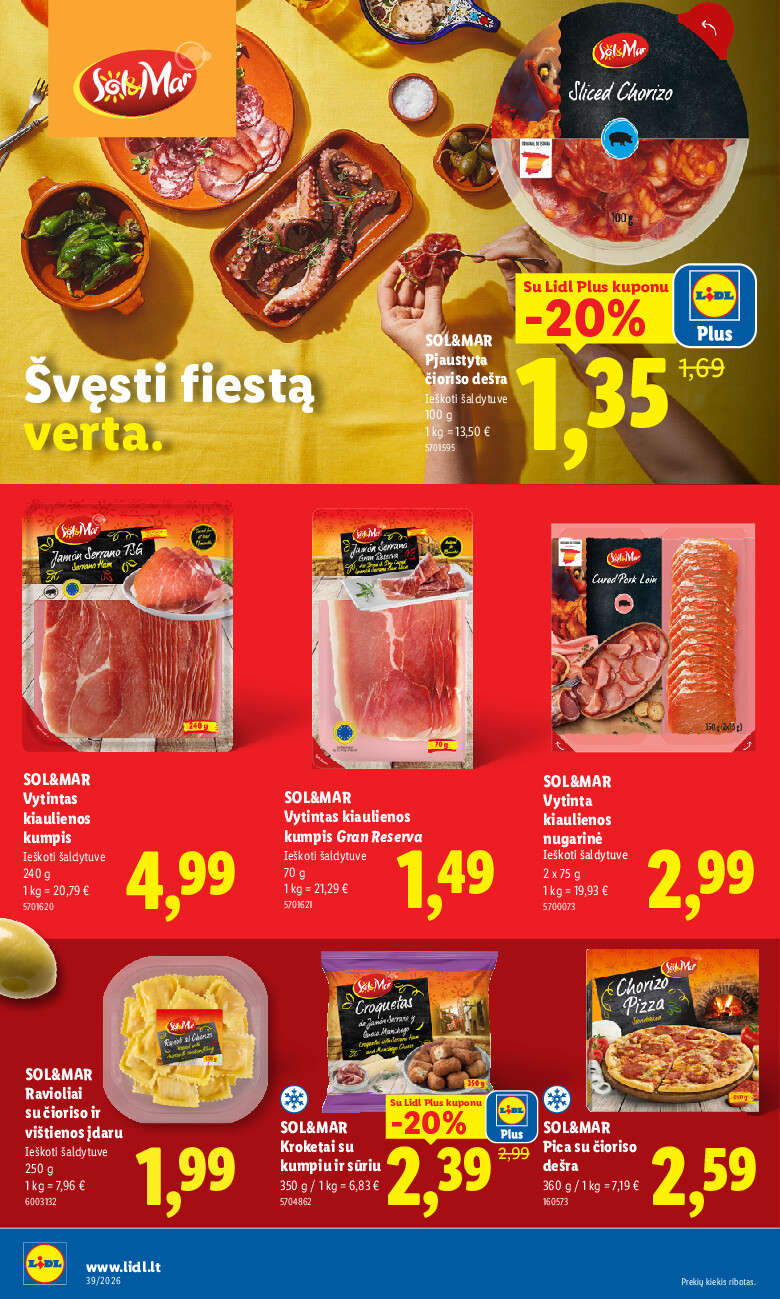 MAISTO PREKIŲ PASIŪLYMAI (2026-09-21 - 2026-09-27) | 20