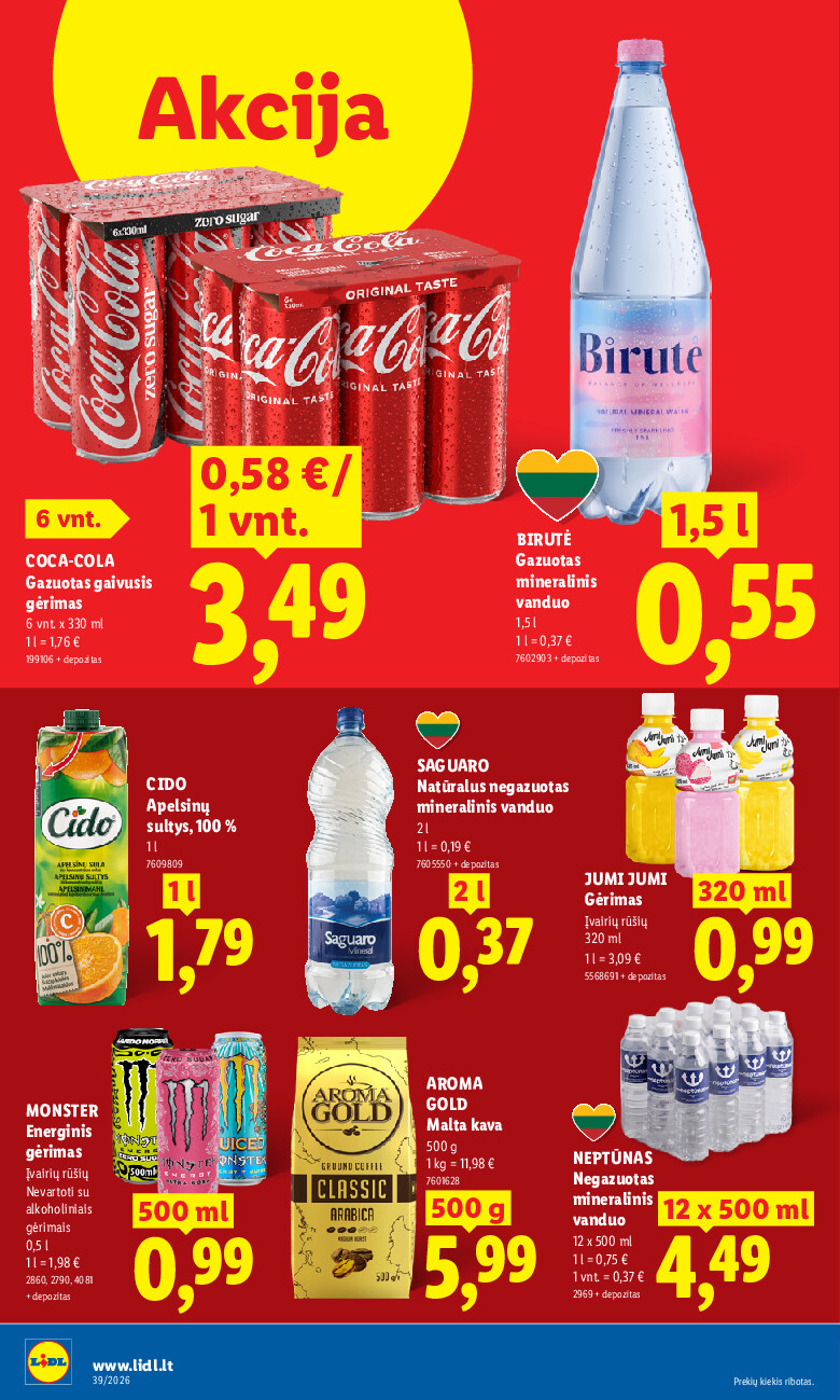 MAISTO PREKIŲ PASIŪLYMAI (2026-09-21 - 2026-09-27) | 10