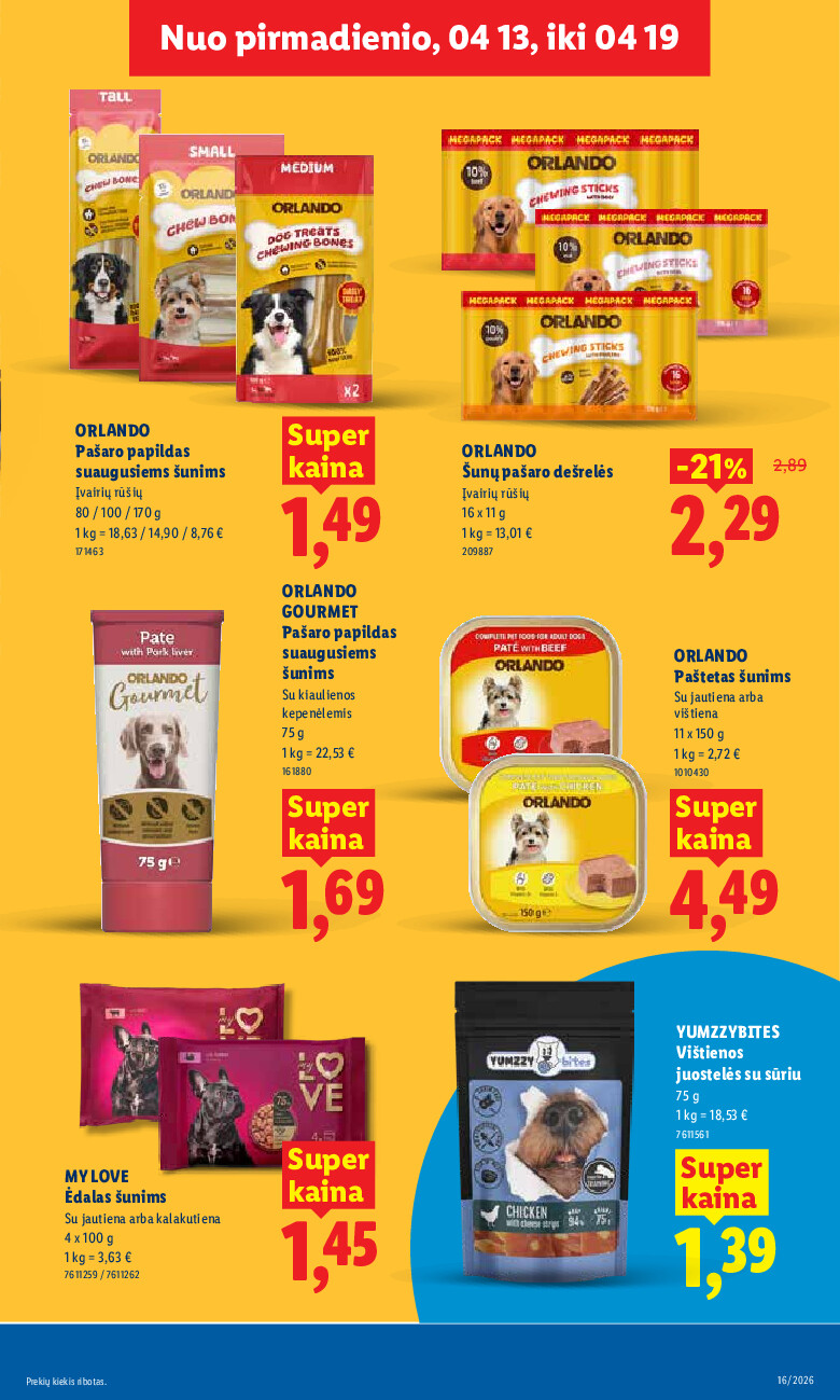 MAISTO PREKIŲ PASIŪLYMAI (2026-04-13 - 2026-04-19) | 25