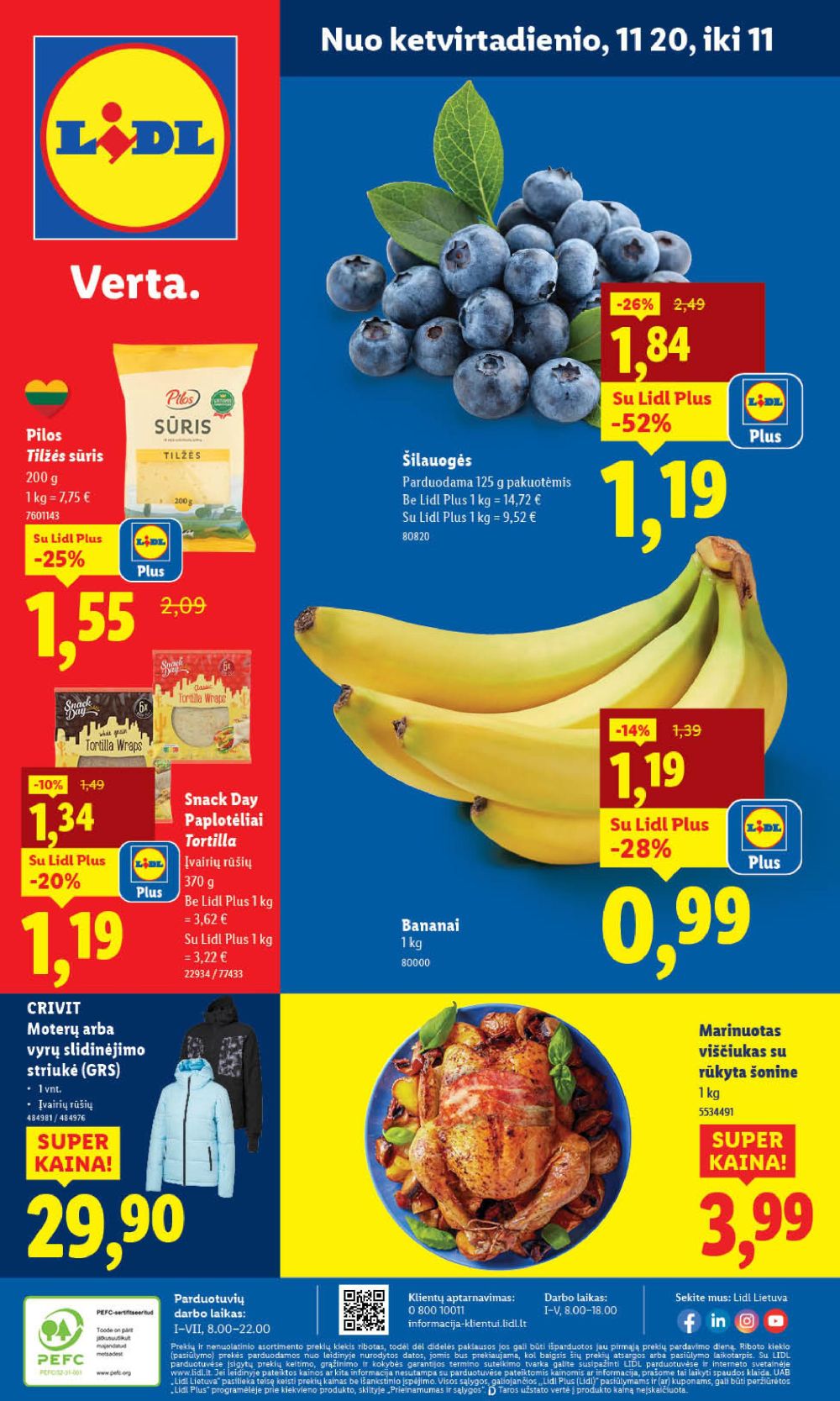 LIDL - Maisto prekių pasiūlymai (2025 11 20 - 2025 11 23) | 1