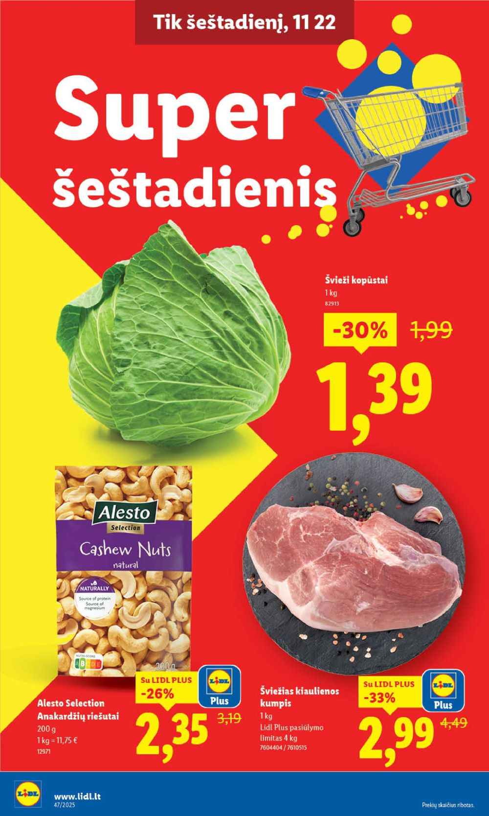 LIDL - Maisto prekių pasiūlymai (2025 11 20 - 2025 11 23) | 2