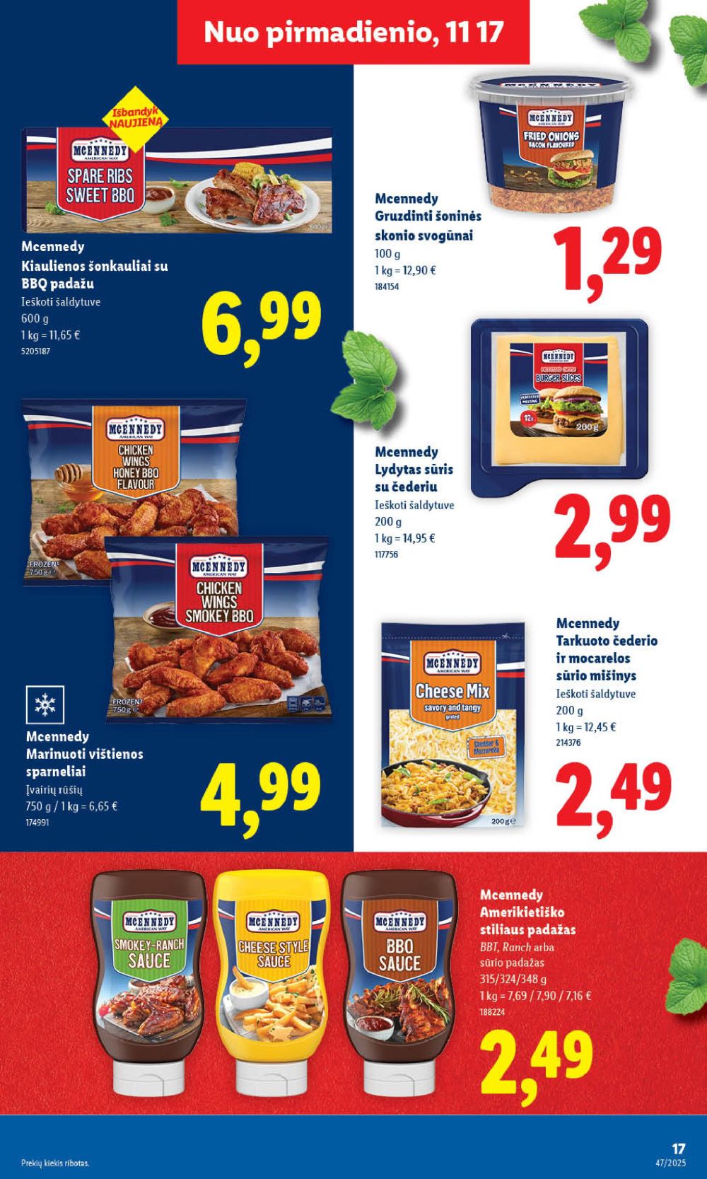 LIDL - Maisto prekių pasiūlymai (2025 11 20 - 2025 11 23) | 25