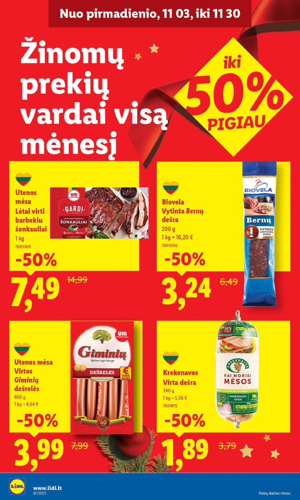 LIDL - Maisto prekių pasiūlymai (2025 11 20 - 2025 11 23) | 28