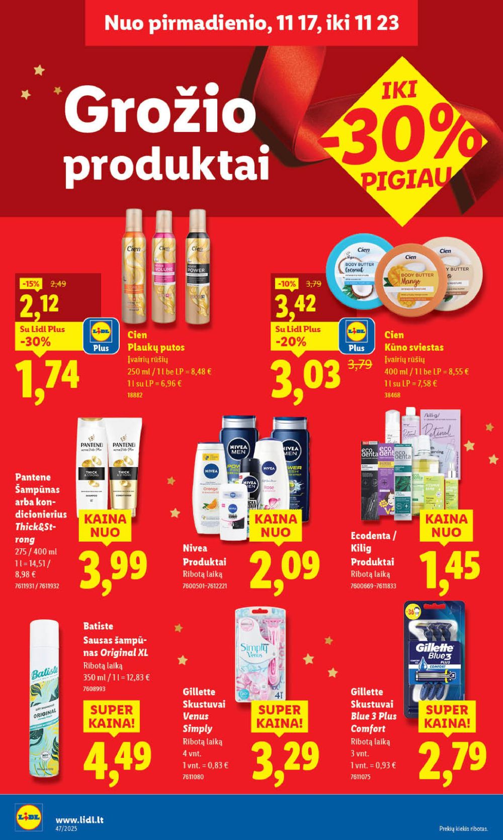LIDL - Maisto prekių pasiūlymai (2025 11 20 - 2025 11 23) | 42