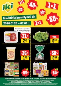 Specialūs pasiūlymai IKI parduotuvės klientams (2026-01-26 - 2026-02-01)