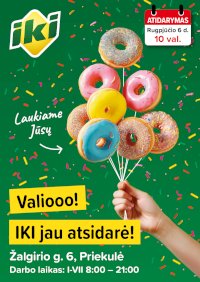 Specialūs pasiūlymai IKI Priekulė parduotuvės klientams (2026-08-06 - 2026-08-09)