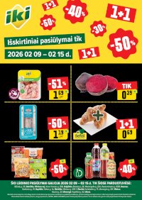 Specialūs pasiūlymai IKI parduotuvės klientams (2026-02-09 - 2026-02-15)