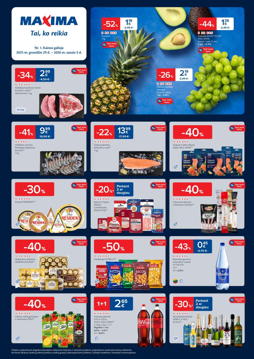 MAXIMA - Kaininis leidinys Nr.1 (2025 12 29 - 2026 01 05) | 1