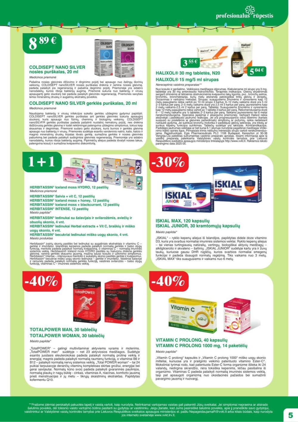 RAMUNĖLĖS VAISTINĖ (2025 12 01 - 2025 12 31) | 5