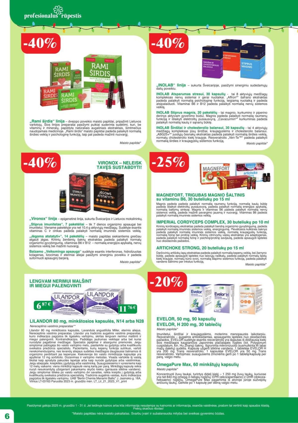 RAMUNĖLĖS VAISTINĖ (2025 12 01 - 2025 12 31) | 6