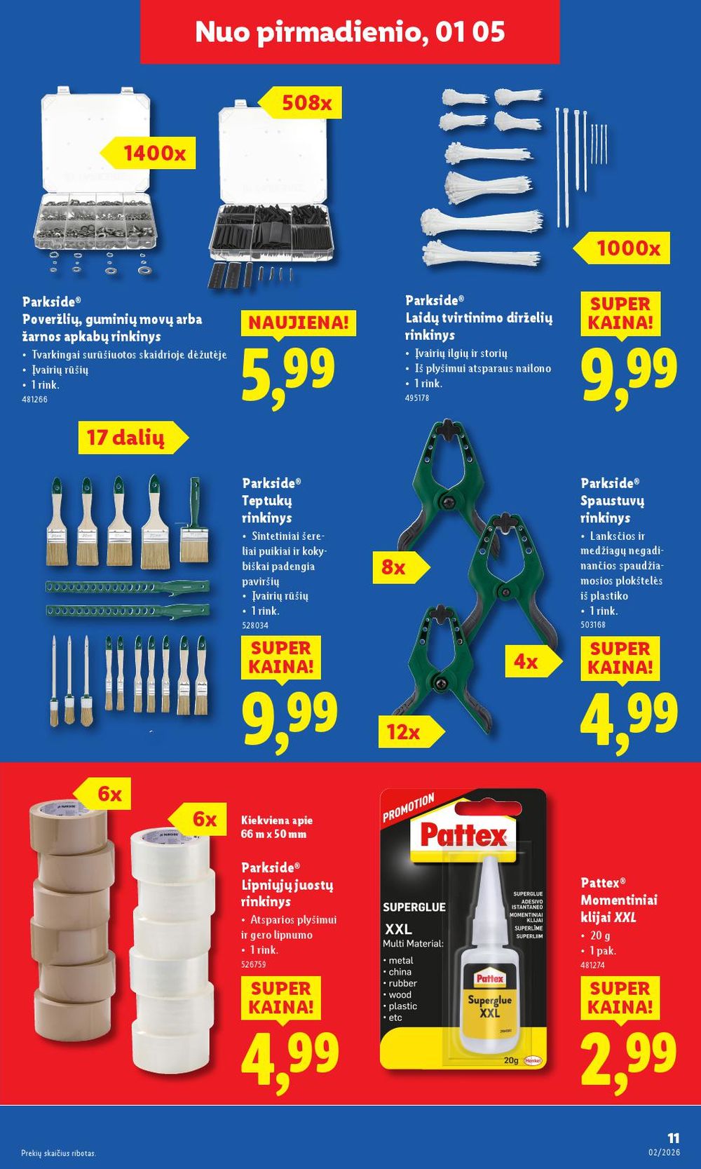 LIDL - Ne maisto prekių pasiūlymai (2026 01 05 - 2026 01 11) | 11