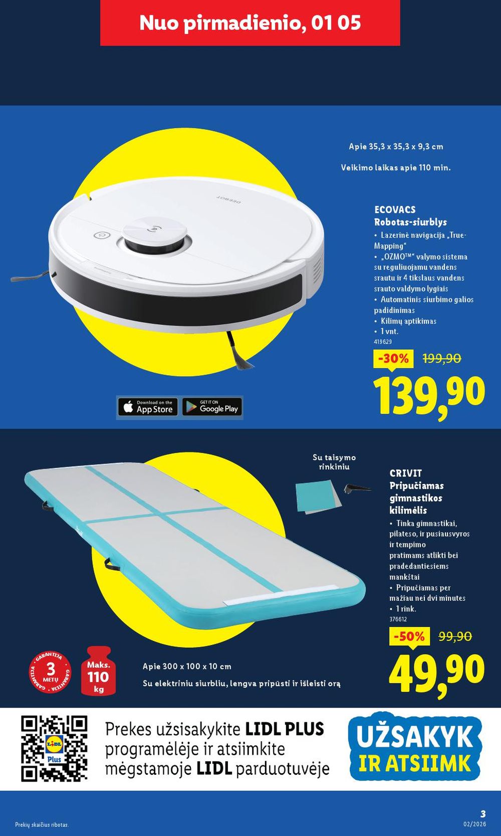 LIDL - Ne maisto prekių pasiūlymai (2026 01 05 - 2026 01 11) | 3