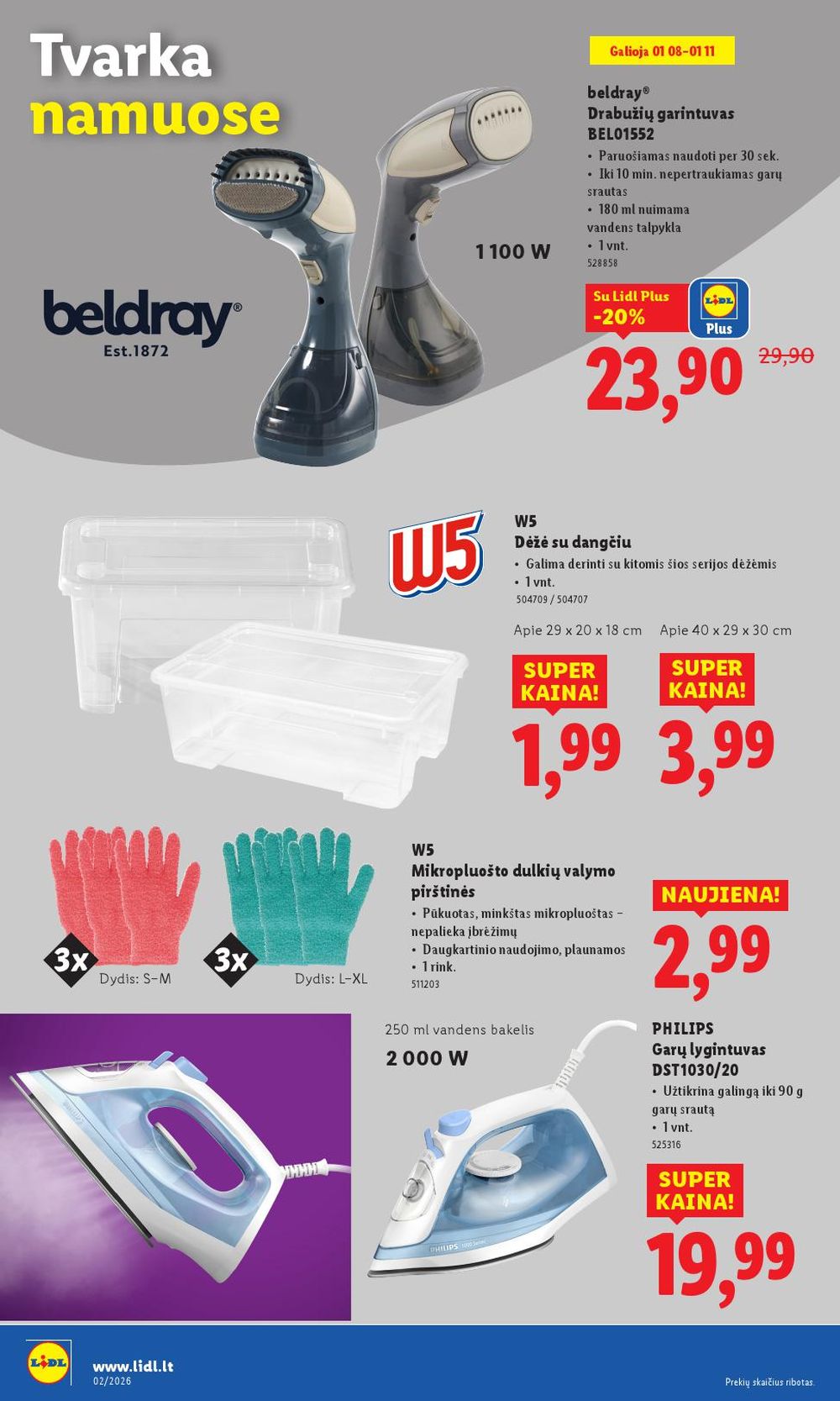 LIDL - Ne maisto prekių pasiūlymai (2026 01 05 - 2026 01 11) | 24