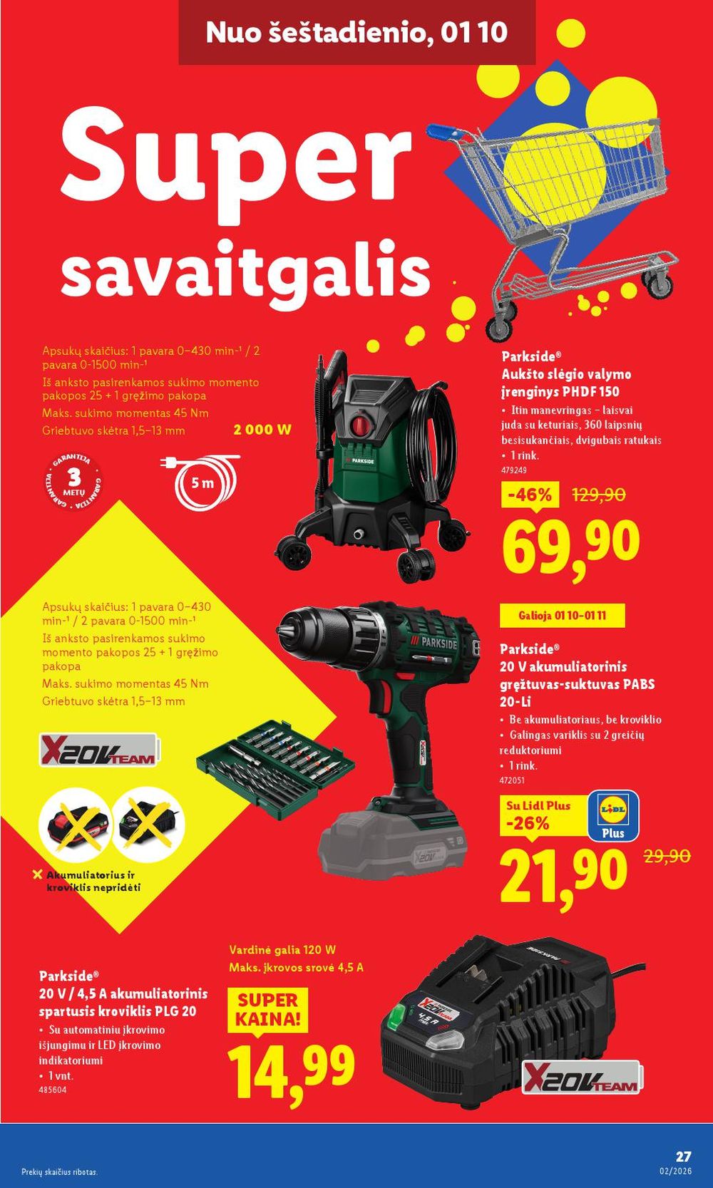 LIDL - Ne maisto prekių pasiūlymai (2026 01 05 - 2026 01 11) | 27